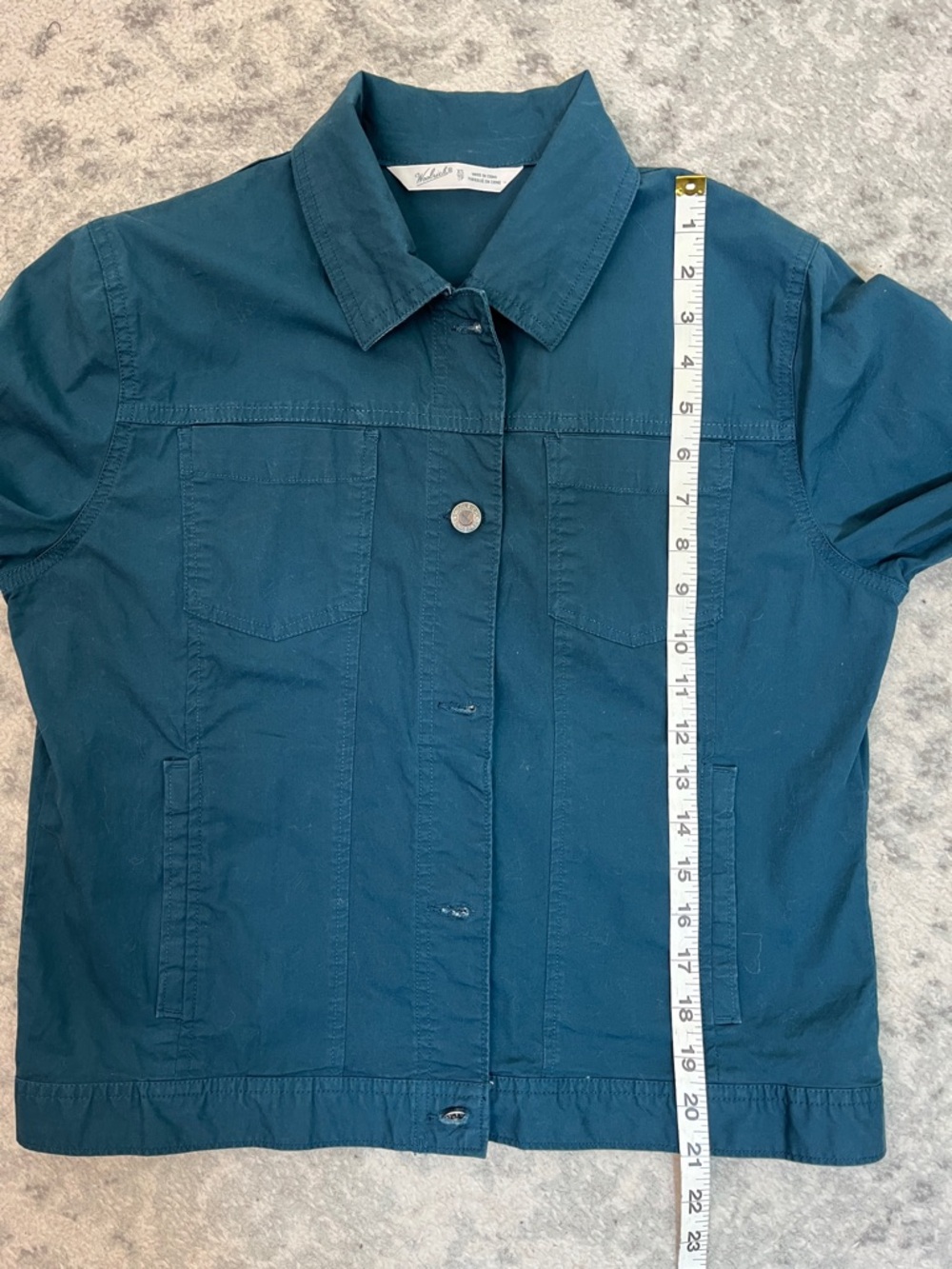 WOOLRICH SHIRT JACKET LIGHTWEIGHT DARK TEAL UTILITY BUTTON UP SZ XS - Picture 12 of 12